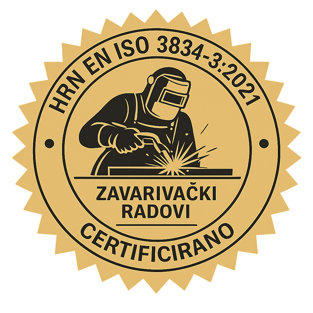 Certifikat za izvođenje zavarivačkih radova - HRN EN ISO 3834-3